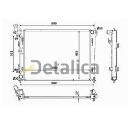 Радиатор охлаждения для Хендай Элантра 4 (Китай)