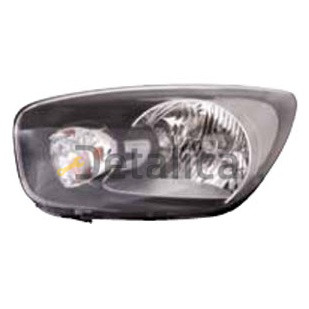 Фара левая под корректор внутри черная для Киа Пиканто 2 от 2012 (Depo)