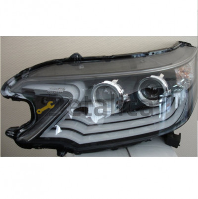 Фары тюнинг-комплект со светящимся секциями под корректор EAGLE EYES внутри черная для Honda CR-V 4