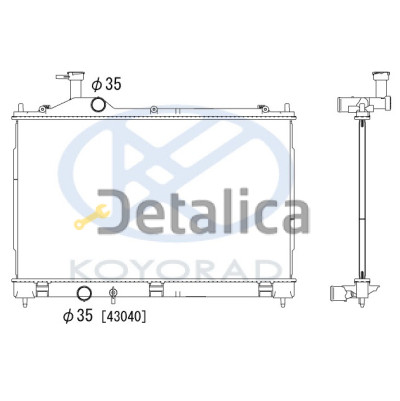 Радиатор охлаждения для Митсубиси Аутлендер 3 от 2013 Koyo Япония