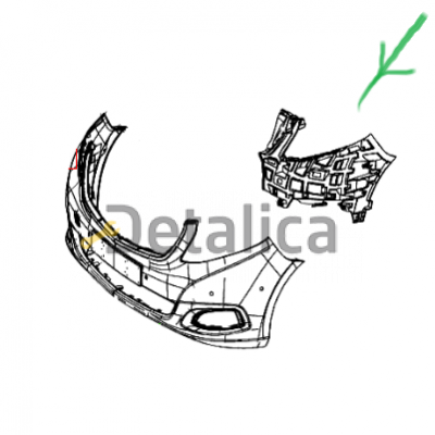 Пластиковый усилитель бампера левый Mercedes W447 original