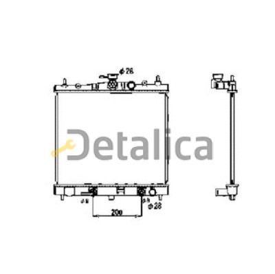 Радиатор охлаждения для Ниссан Ноте Е11 АТ 1.2 1.4 1.6 Китай