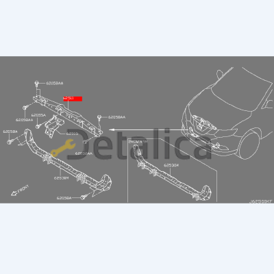 Передняя панель ( суппорт радиатора ) для Ниссан Х-Трейл Т32 оригинал