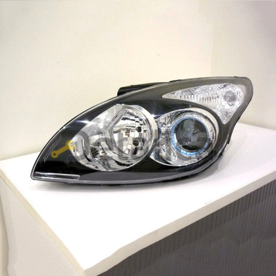 Фара левая под корректор внутри черная для Хендай I30 от 2007 (Depo)