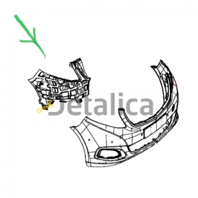 Пластиковый усилитель бампера правый Mercedes W447 original