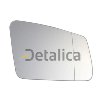 Стекло зеркала правое с подогревом aspherical для Мерседес W204 от 2010