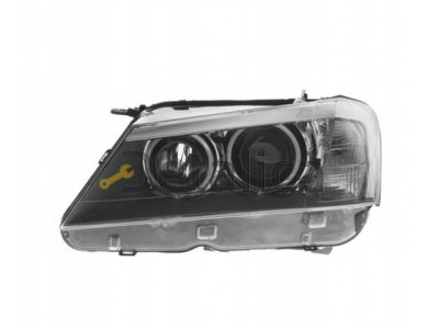 BMW X3 фара лев линзован с рег.мотор , внутри черн , (ксенон) диод (depo)