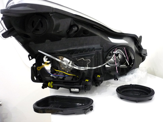 Фара левая под корректор внутри хром для Опель Корса D