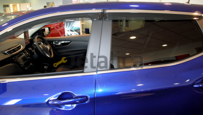 Дефлекторы с хромированными накладками для Ниссан Кашкай J11E