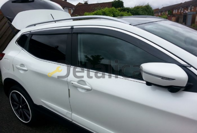 Дефлекторы с хромированными накладками для Ниссан Кашкай J11E