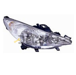 Фара правая с противотуманкой с регулятором мотора для Пежо 207