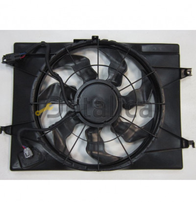 Радиатор охлаждения мотор+вентилятор с корпусом для Хендай Туксон от 2004 (Китай)