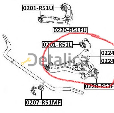 Рычаг подвески нижний левый для Ниссан Патрол Y62