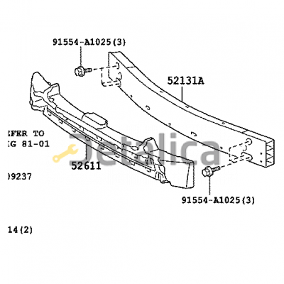 Усилитель бампера передний оригинал для лексус RX270 RX350 RX450h от 2009