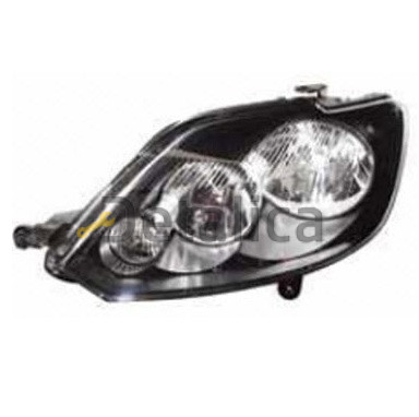 Фара левая с регулятором мотора внутри черная для Фольксваген Гольф Плюс от 2009 (Depo)