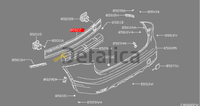 Усилитель заднего бампера для Ниссан Кашкай J11E