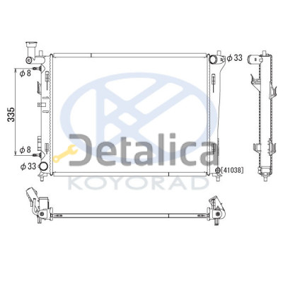 Радиатор охлаждения АТ для Хендай Элантра 4 от 2007 (KOYO)