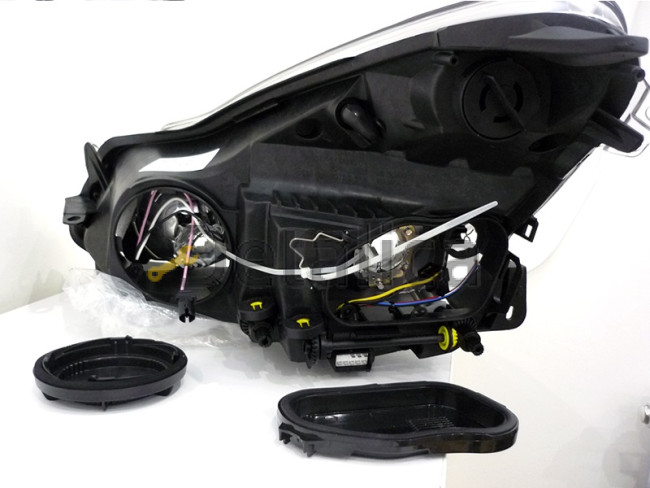 Фара правая под корректор внутри хром для Опель Корса D