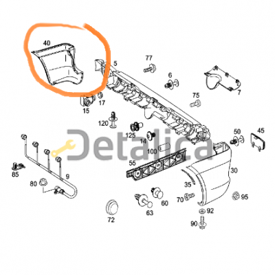 Задний бампер правая часть Мерседес W639 оригинал