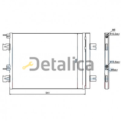 Радиатор кондиционера для Ниссан Альмера G15 с осушителем