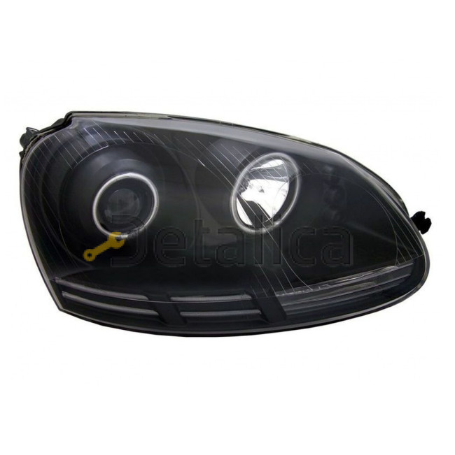 Фары тюнинг-комплект линзованные с светящимся ободком диод с регулятором мотора внутри чёрные для Фольксваген Джетта 5 оот 2005 (Eagle Eyes) Фары тюнинг-комплект линзованные с светящимся ободком диод с регулятором мотора внутри чёрные для Фольксваген Джетта 5 оот 2005 (Eagle Eyes)