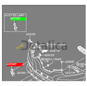 Рамка (заглушка) фары противотуманной правой для Ниссан Х-Трейл Т32 оригинал