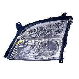Фара левая для Опель Вектра С внутри хром