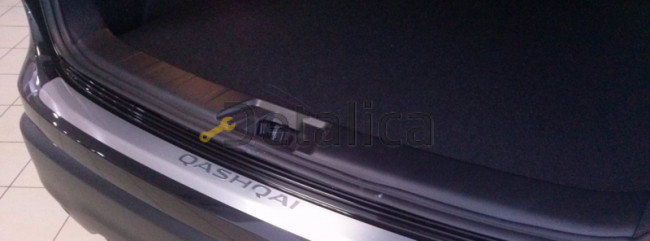 Защитная накладка на задний бампер хром для Ниссан Кашкай J11E