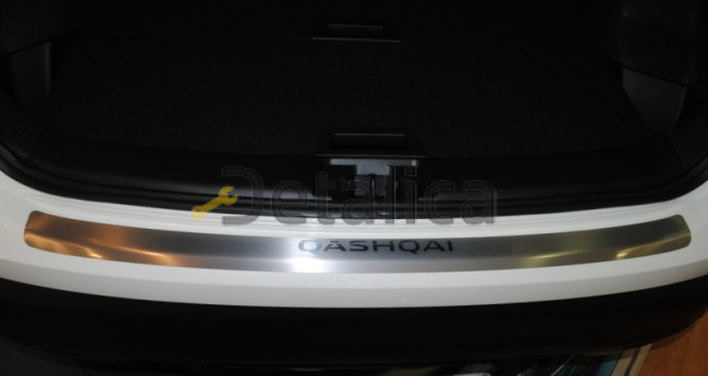 Защитная накладка на задний бампер хром для Ниссан Кашкай J11E