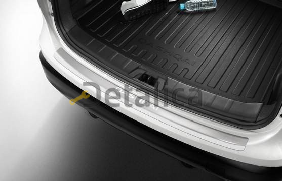 Защитная накладка на задний бампер хром для Ниссан Кашкай J11E