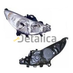 Фара правая без противотуманки с регулятором мотора для Пежо 207