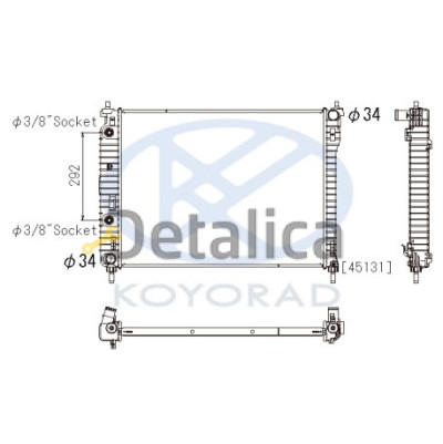 Радиатор охлаждения для Шевроле Каптива АТ KOYO