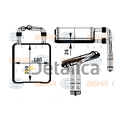 Радиатор печки для Мерседес W211 Hella Германия