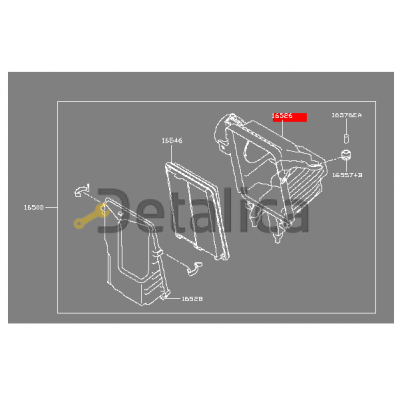 Корпус воздушного фильтра верхняя часть для Ниссан Х-Трейл Т32 2.0