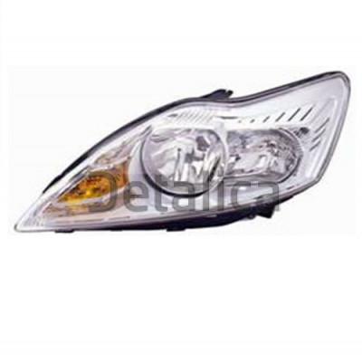 Фара левая (с регулятором мотора) внутри хром для Форд Фокус 2 рестайл