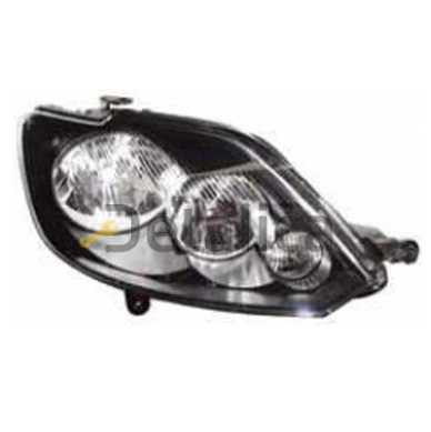 Фара правая с регулятором мотора внутри черная для Фольксваген Гольф Плюс от 2009 (Depo)
