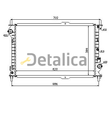 Радиатор охлаждения для Форд Транзит Коннект от 2002 Nissens Дания