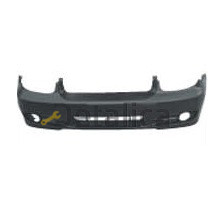 Бампер передний без отверстия под молдинг черный для Хендай Соната 4 от 2002 (Тайвань)