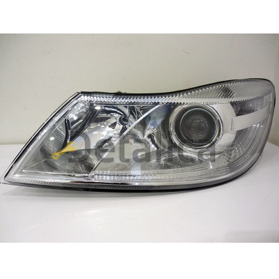Фара левая с рег мотора для Шкода Октавия 2008-2012 (Депо)
