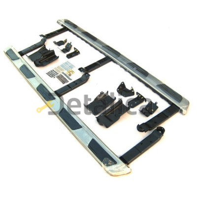 Порог-подножка комплект для Ауди Q7 от 2006 (Китай) Oem Style алюминий