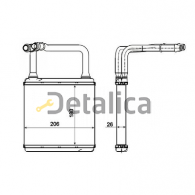 Радиатор печки для Мерседес W211 NRF Германия
