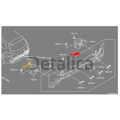 Задняя панель для Ниссан Патфайндер Р52 оригинал