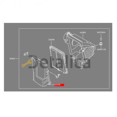 Корпус воздушного фильтра нижняя часть для Ниссан Х-Трейл Т32 2.0 2.5