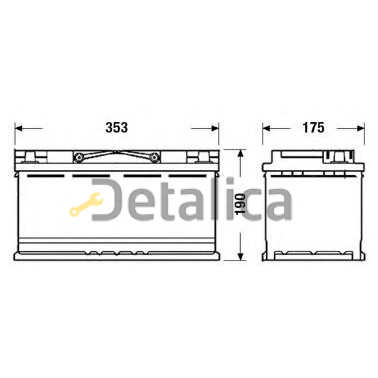 Аккумуляторная батарея EXIDE EK950 StartStop AGM 12V 850A 95Ah