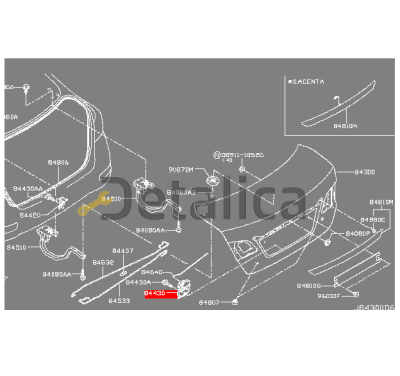 Замок крышки багажника для Ниссан Центра В17