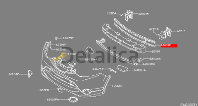 Усилитель бампера передний верхний для Ниссан Кашкай J11E неоригинал