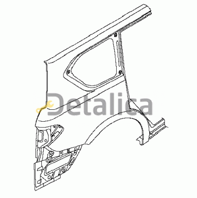 Крыло заднее правое для Ниссан Патрол Y62 Крыло заднее правое для Ниссан Патрол Y62