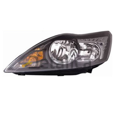 Фара левая (с регулятором мотора) внутри чёрная для Форд Фокус 2 рестайл