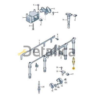 Свеча зажигания для Шкода Октавия А5 оригинал 1.6