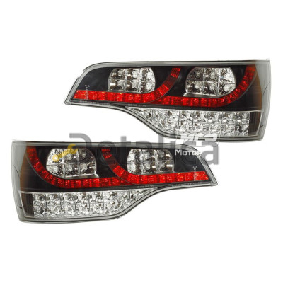 Фонари задние тюнинг-комплект с диодами прозрачный внутри черный хром для Ауди Q7 от 2006 (Sonar)